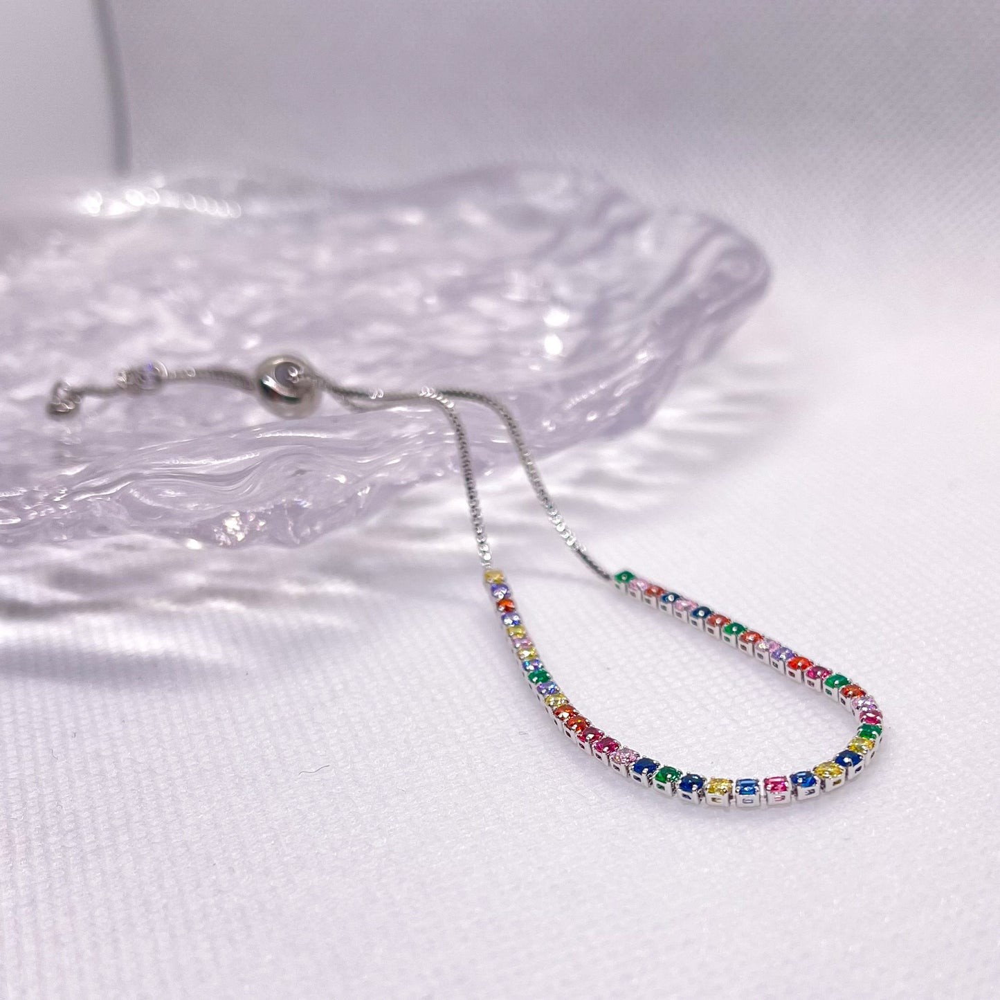 Rainbow Silver Bracelet