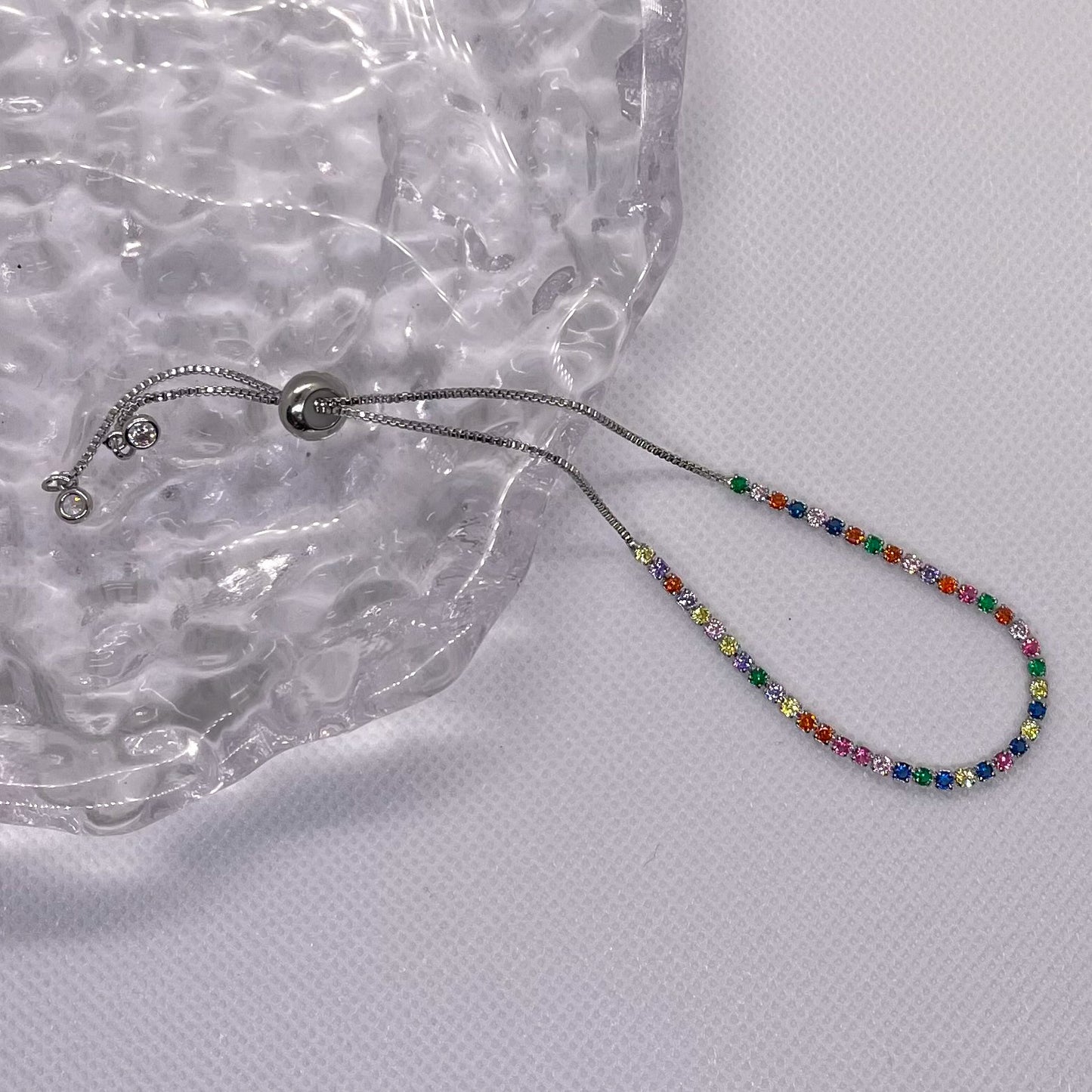 Rainbow Silver Bracelet